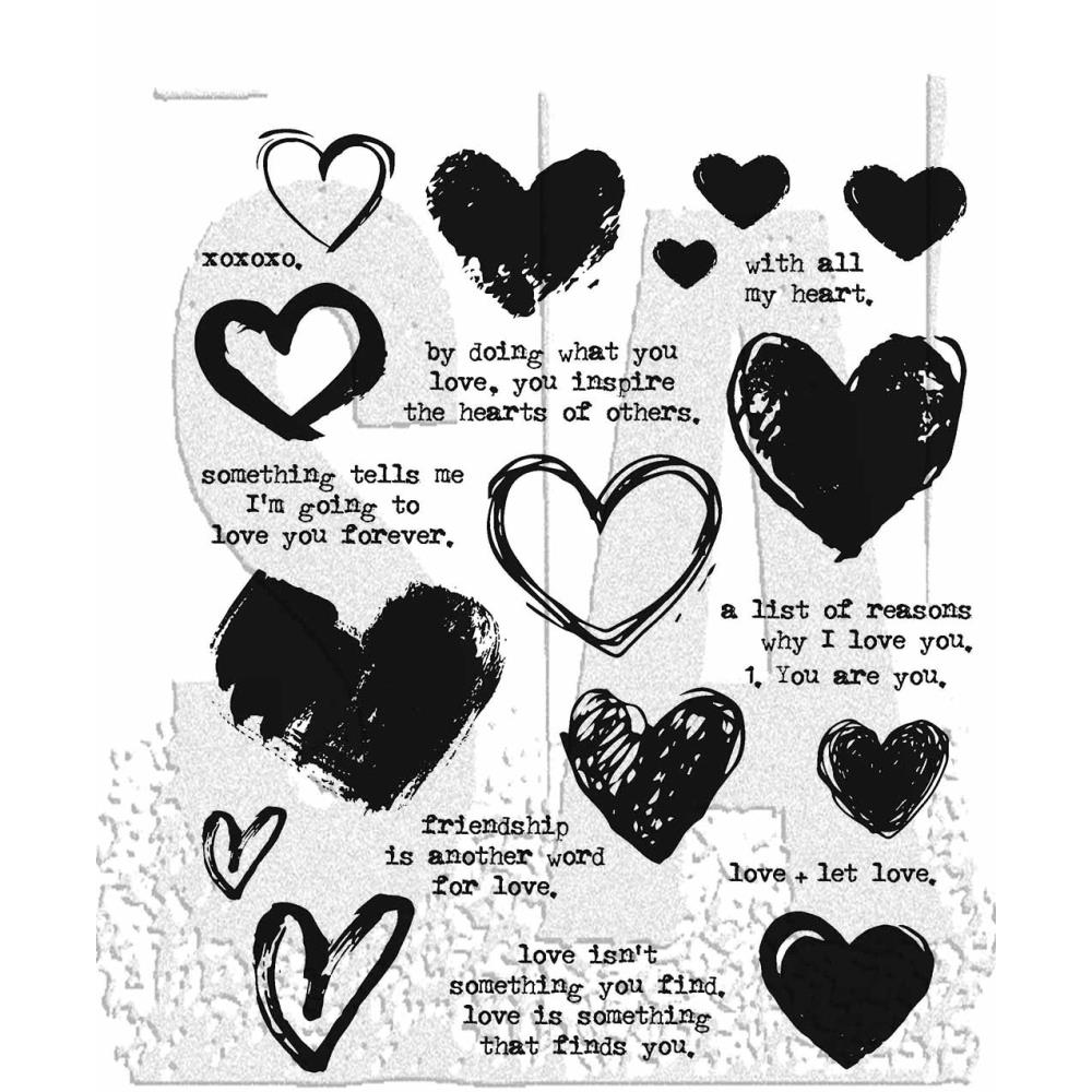 Tim Holtz Collection - Cling Stamps - Love Notes