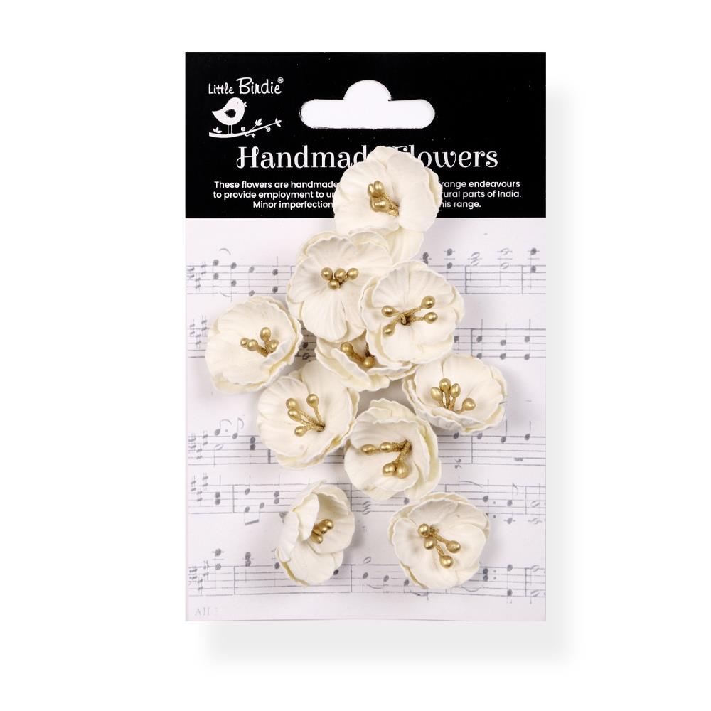Little Birdie - Daisies paper flowers  - Ivory Pearl