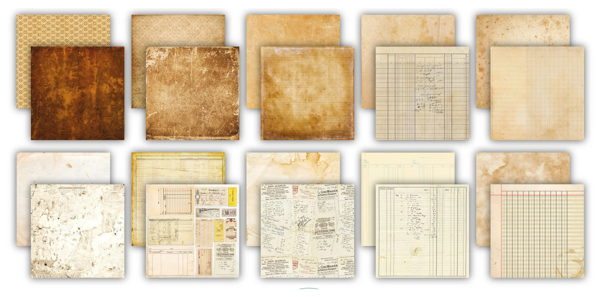 Craft Consortium - Old Ledger - Paper Pad - 12"x12"
