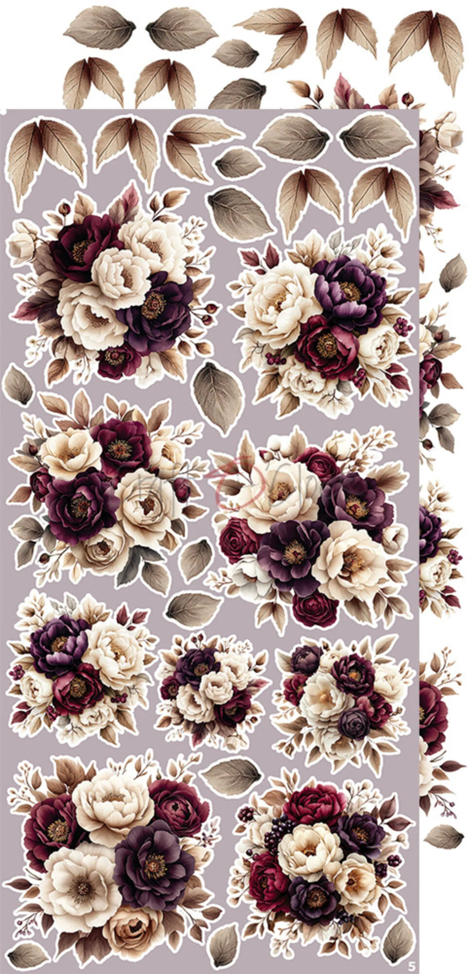 Craft O'Clock - Plum & Caramel - Extras Set Flowers & More