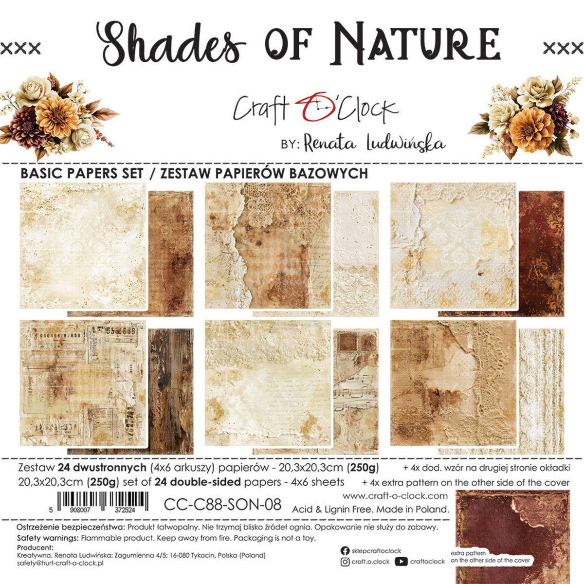 Craft O'Clock - Shades Of Nature - Basic - 8x8"