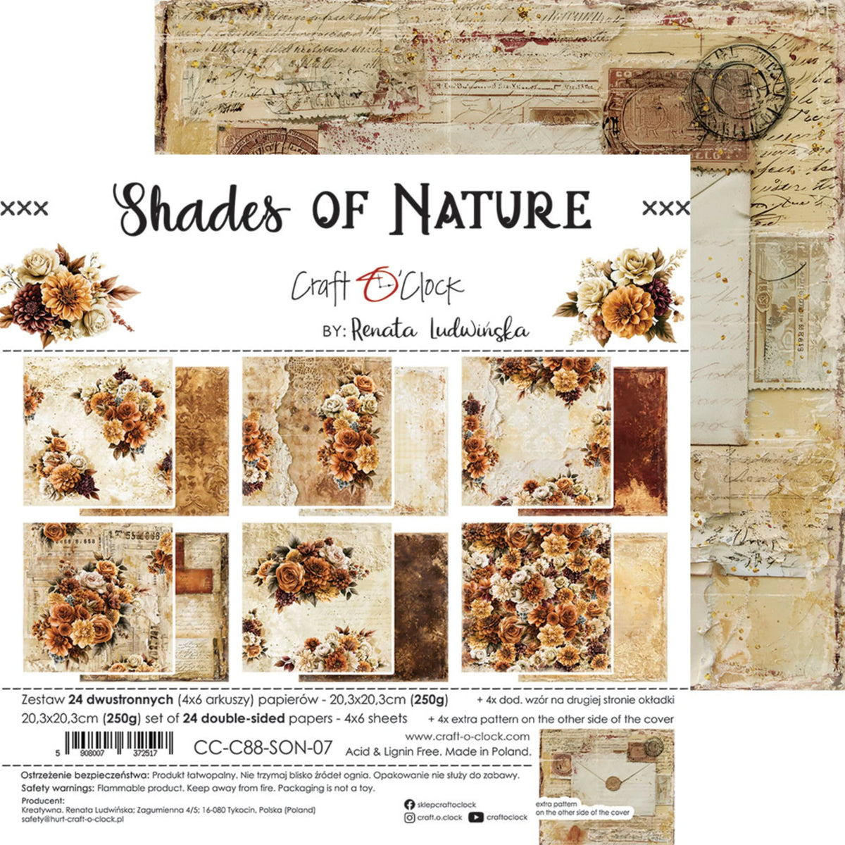 Craft O'Clock - Shades Of Nature - Extras Set - MIX - 8x8"
