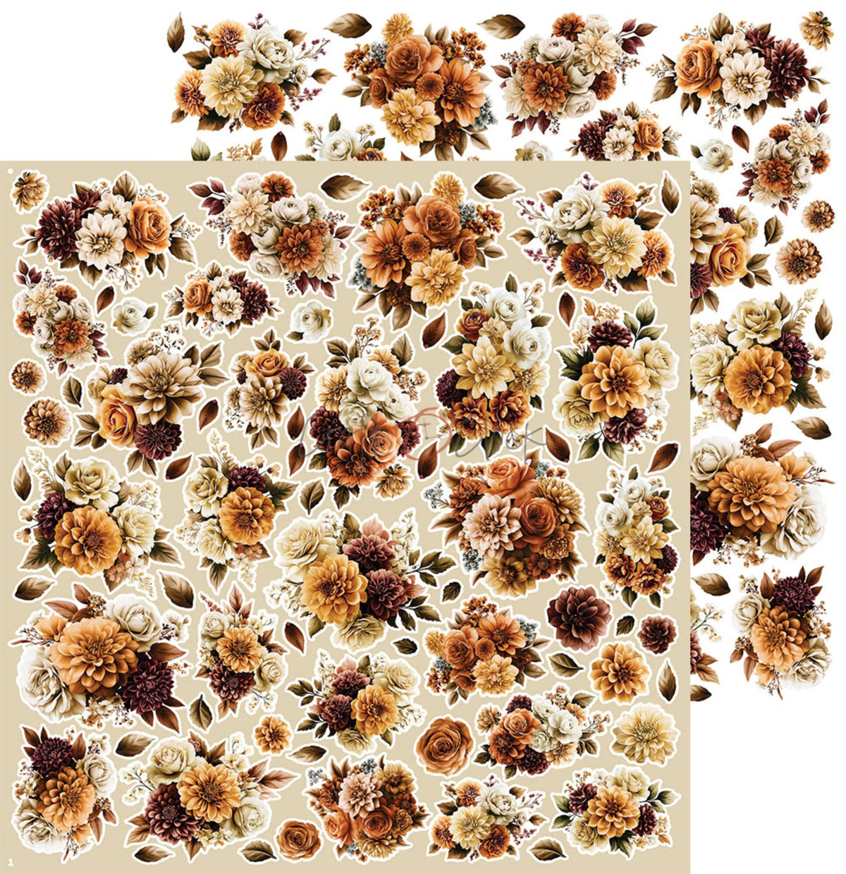Craft O'Clock - Shades Of Nature - Flowers Extras Set - 12x12"