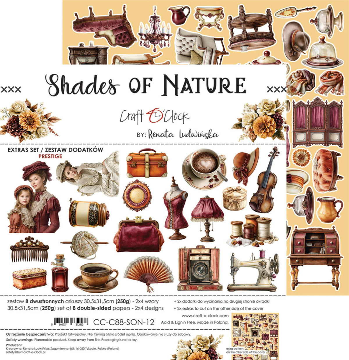 Craft O'Clock - Shades Of Nature - Prestige Extras Set - 12x12"