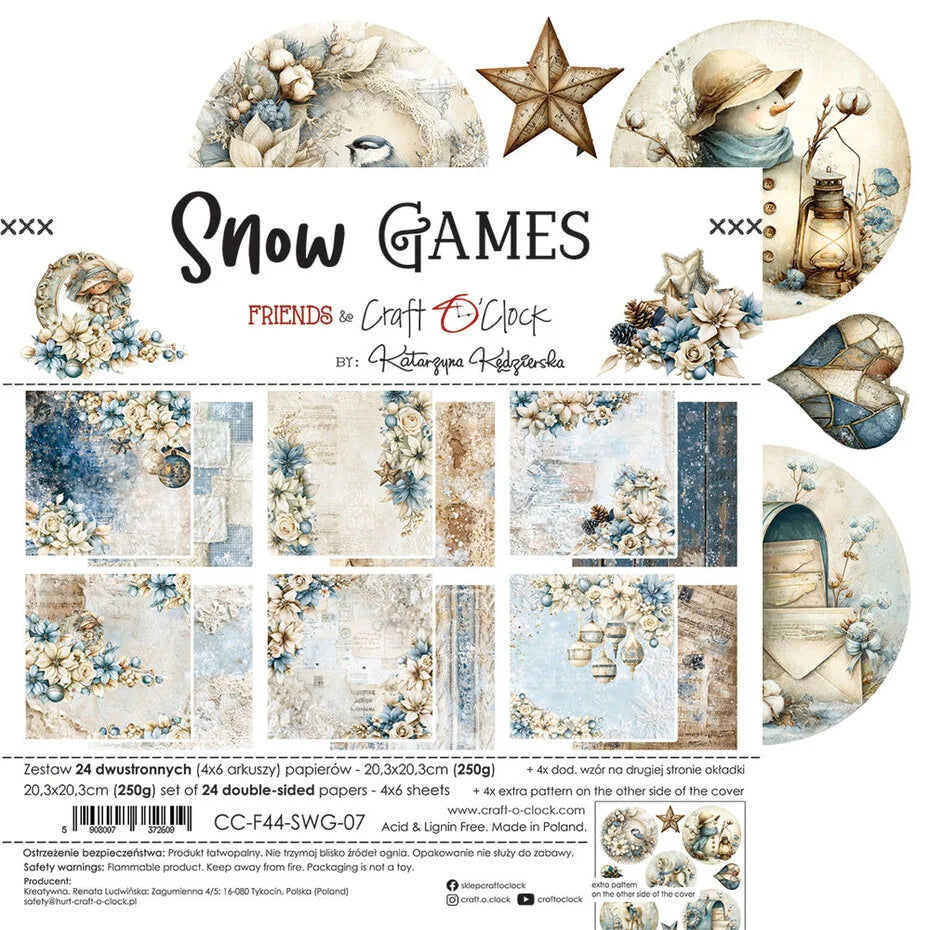 Craft O'Clock - Snow Games - Extras Set - MIX - 8x8"