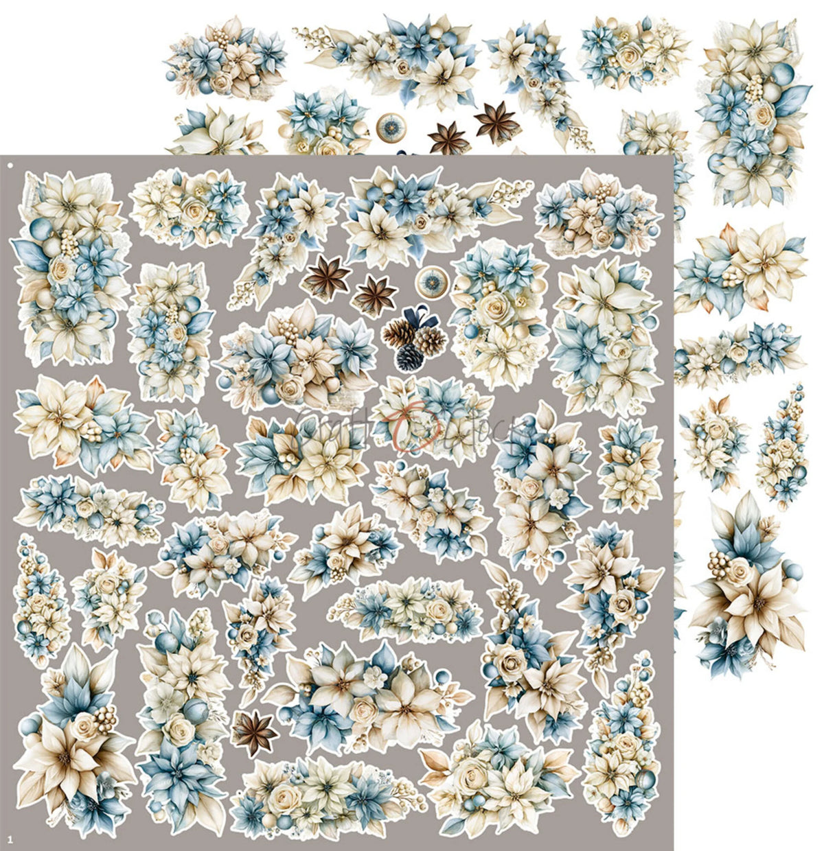Craft O'Clock - Snow Games - Flowers Extras Set - 12x12"