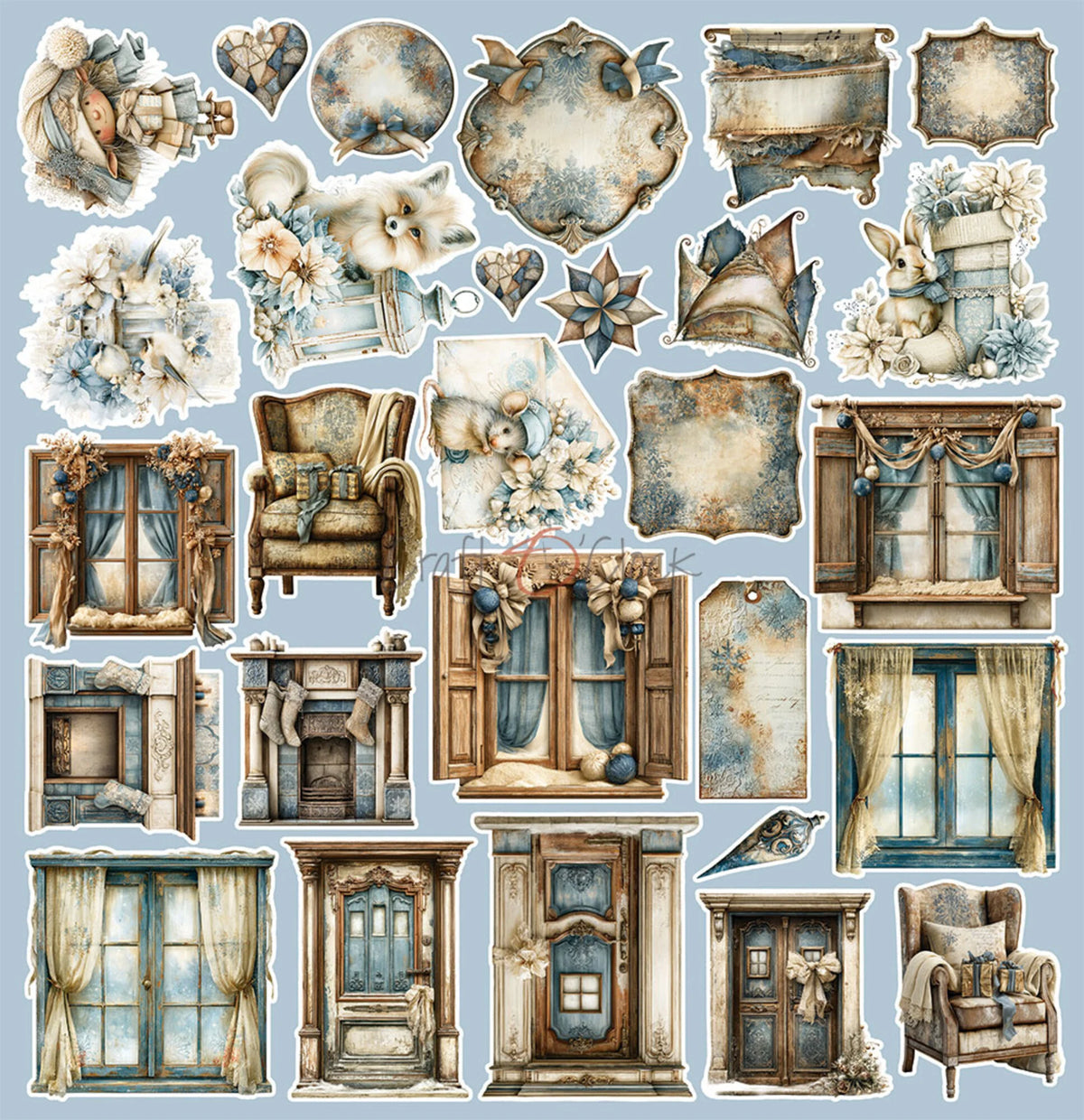 Craft O'Clock - Snow Games - Winter Extras Set - 12x12"