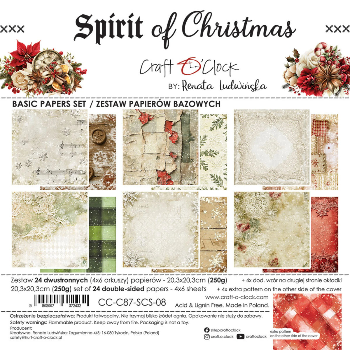 Craft O'Clock - Spirit Of Christmas - Basic - 8x8"