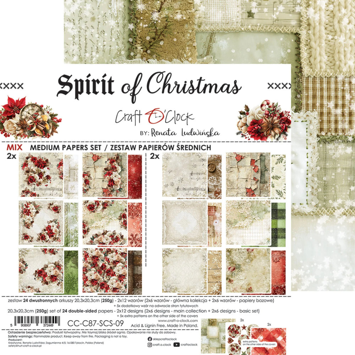 Craft O'Clock - Spirit Of Christmas - Extras Set - MIX - 8x8"