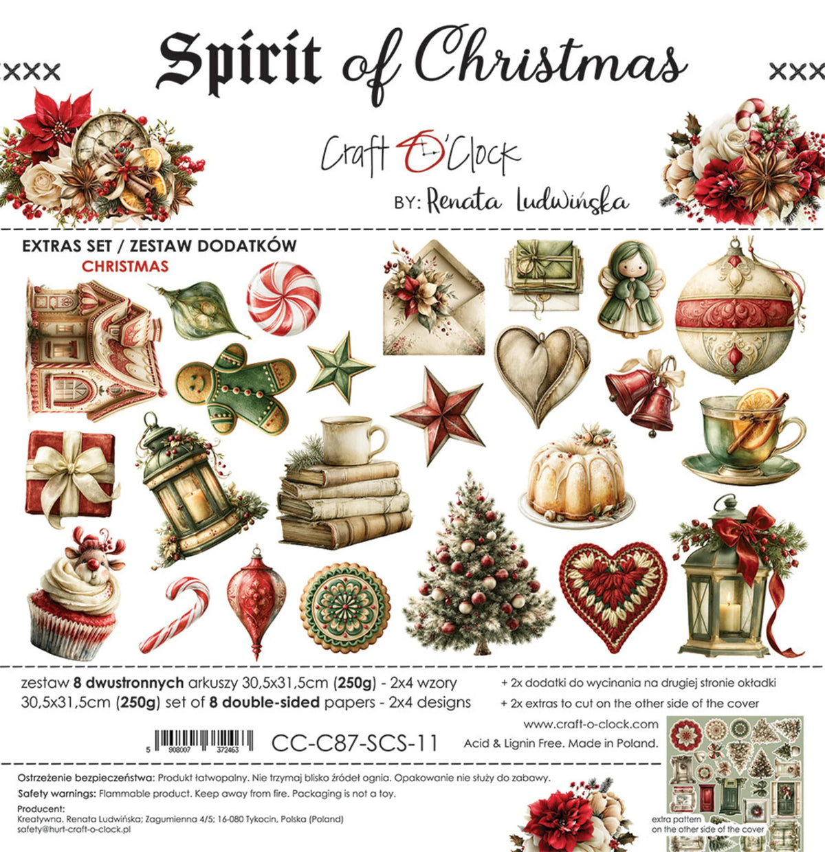 Craft O'Clock - Spirit Of Christmas - Christmas Extras Set - 12x12"