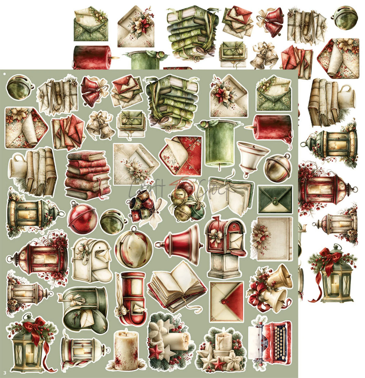 Craft O'Clock - Spirit Of Christmas - Extras Set Mix - 12x12"