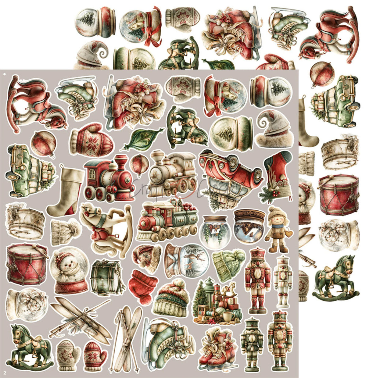 Craft O'Clock - Spirit Of Christmas - Jolly Extras Set - 12x12"