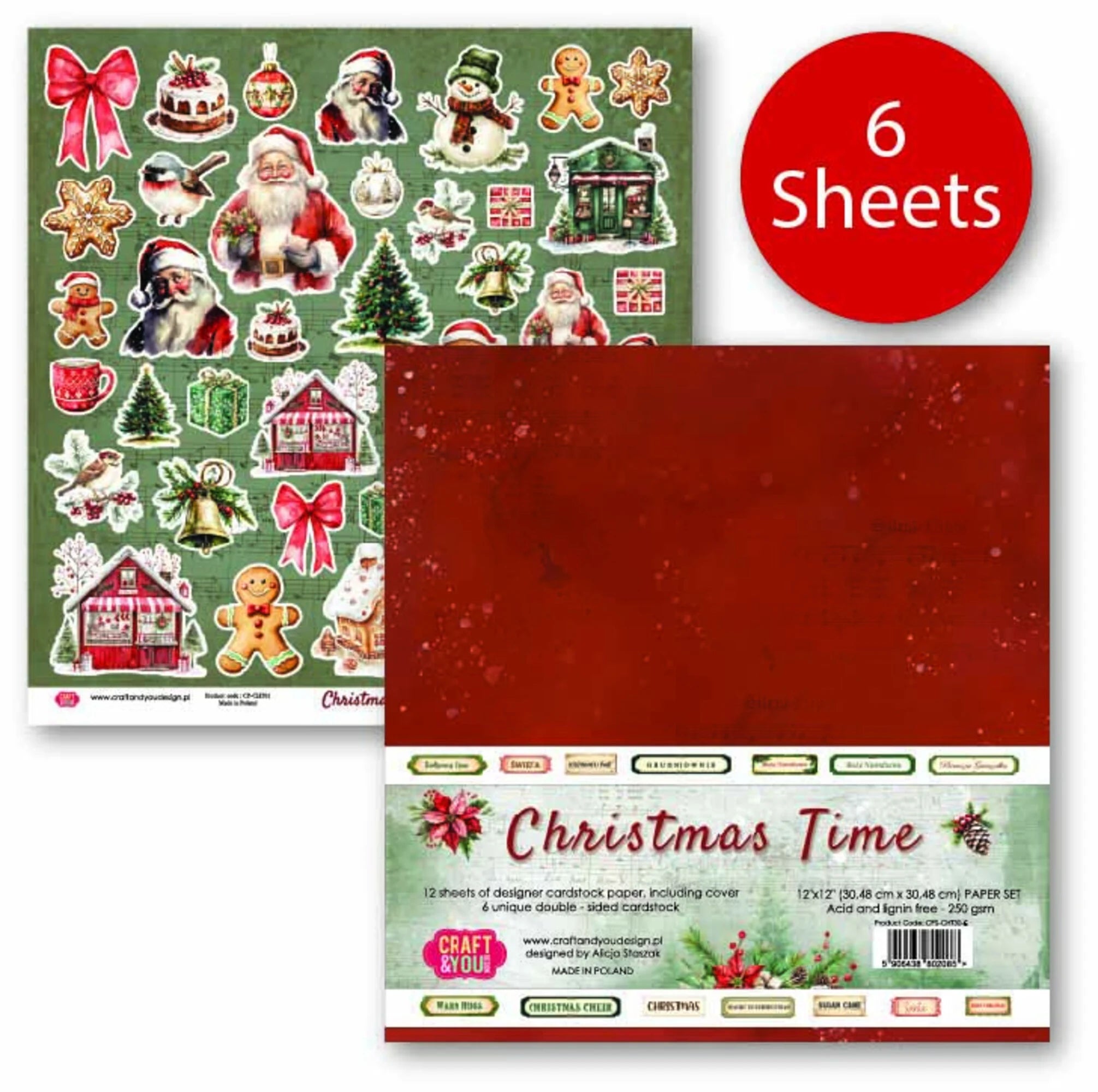 Craft and You - Christmas Time - Paper Pack 12 x 12"