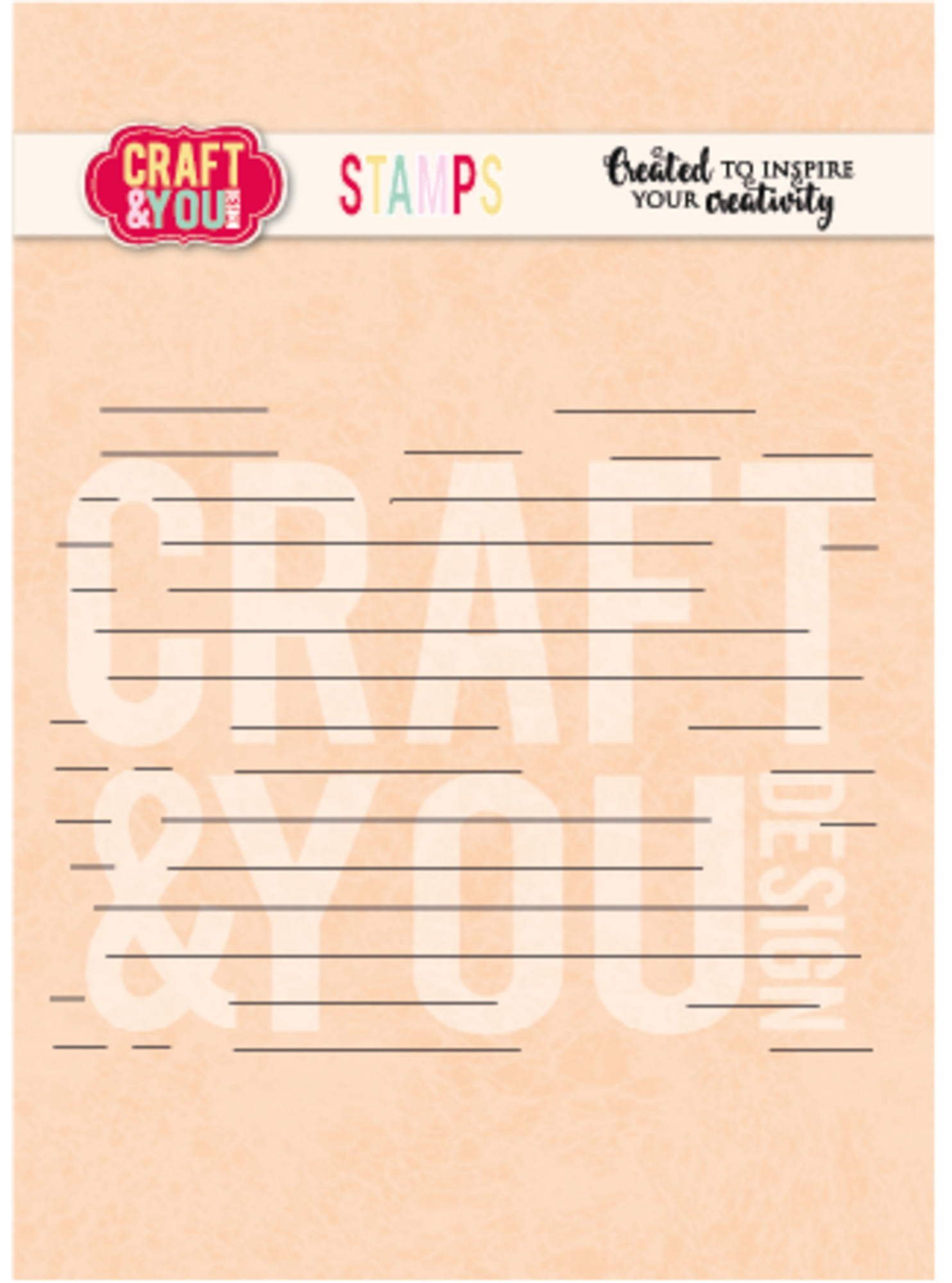 Craft & You - Clear Stamp - Lined Paper