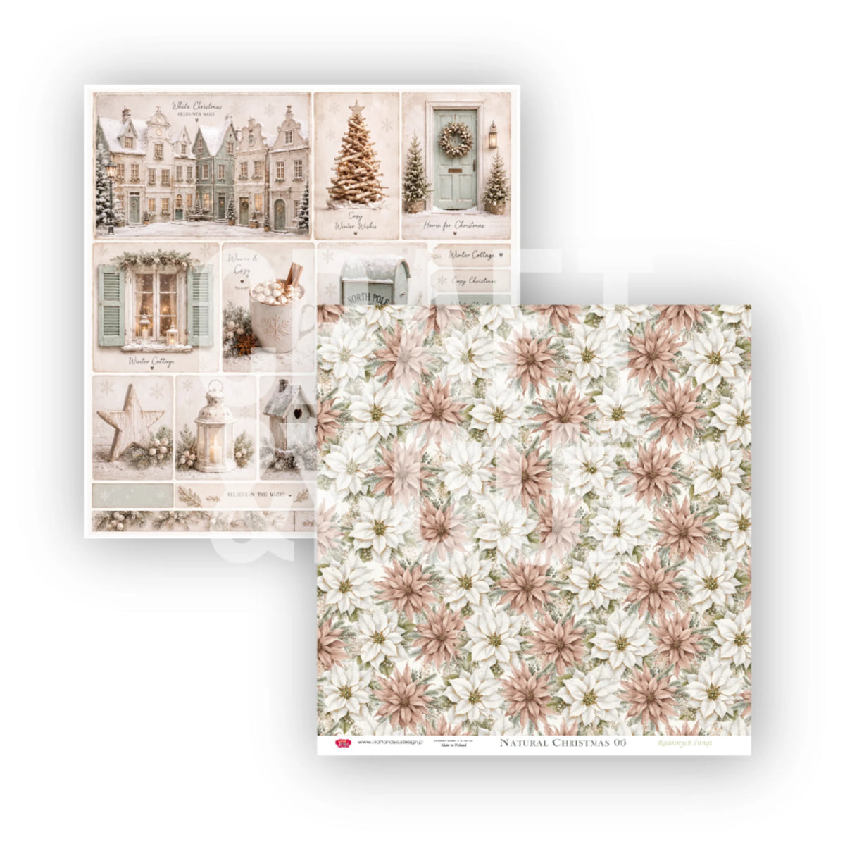 Craft & You - Natural Christmas - Paper Pack 12 x 12" (12 sheet pack)