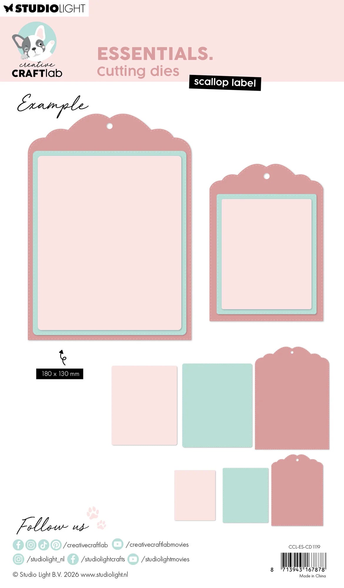 Studiolight - Essentials Dies - Creative Craftlab - Scallop Label