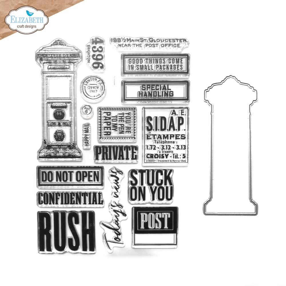 Elizabeth Crafts - Clear Stamp and Die set - Correspodence from the past 3