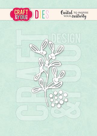 Craft and You - Dies - Sprig of mistletoe