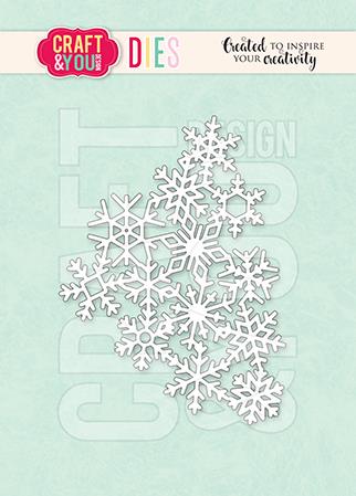 Craft and You - Dies - Snowflake background