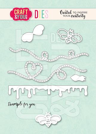 Craft and You - Dies - Bee Honey Set