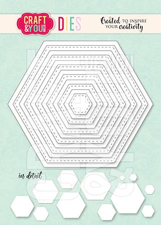 Craft and You - Dies - Hexagon base set