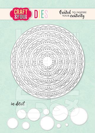 Craft and You - Dies - Circle Base Decorative  Stitches