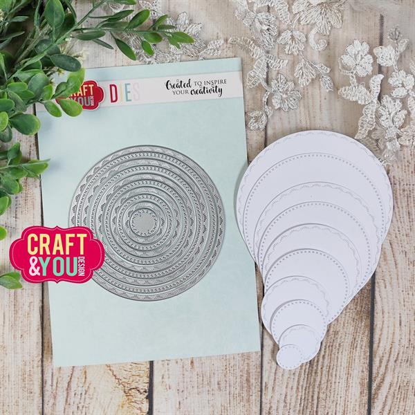 Craft and You - Dies - Circle Base Decorative  Stitches