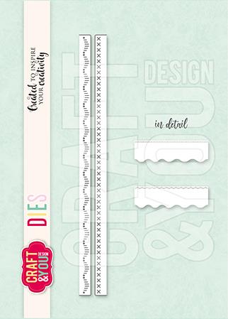 Craft and You - Dies - Small border Decorative  Stitches