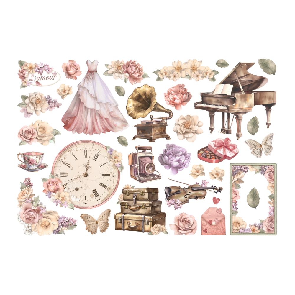 Stamperia - Romance Forever - Adhesive Ephemera - Journaling