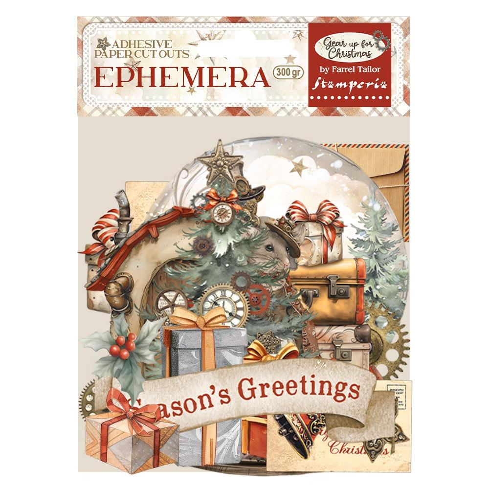 Stamperia - Gear up for christmas - Adhesive Ephemera