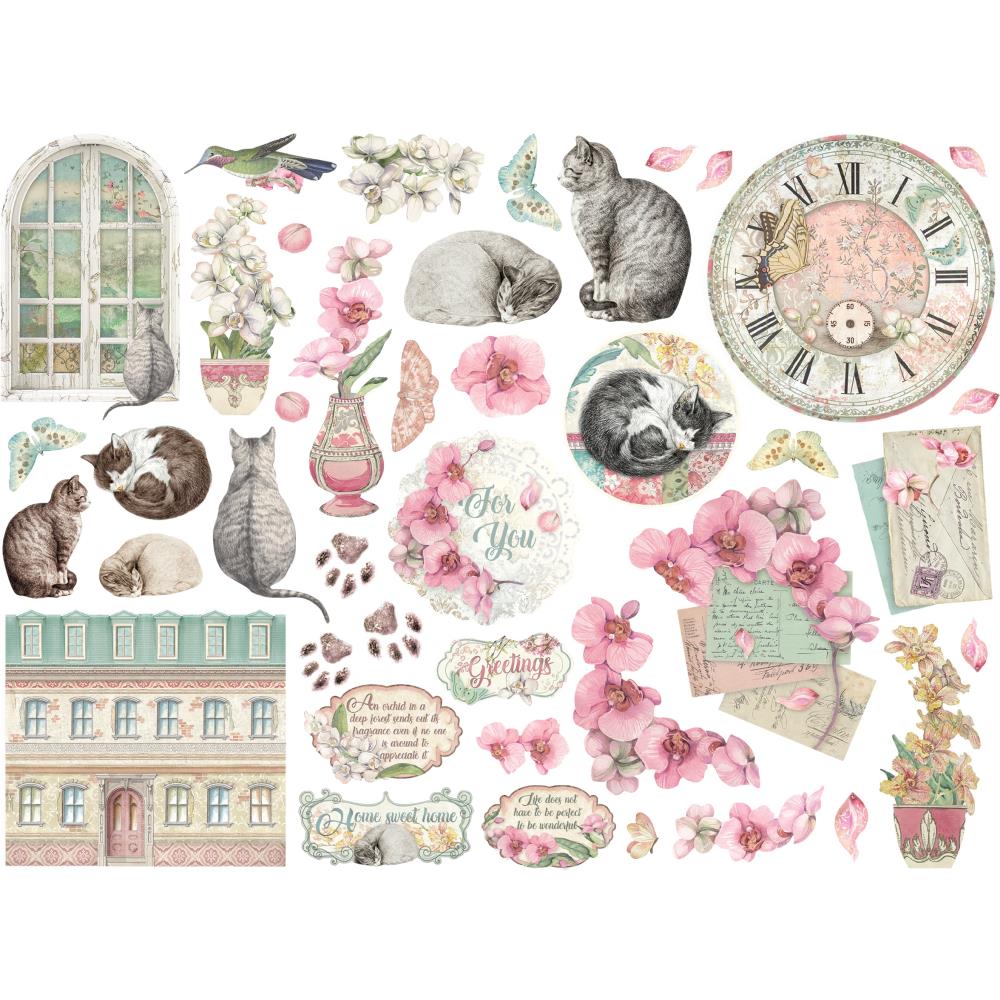Stamperia  - Orchids and Cats  - Die Cuts