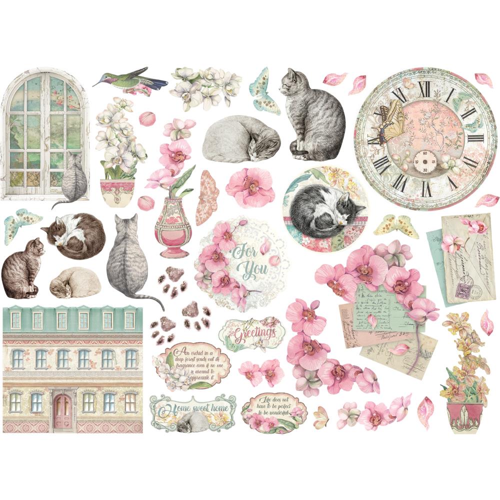 Stamperia - Orchids and Cats - Die Cuts