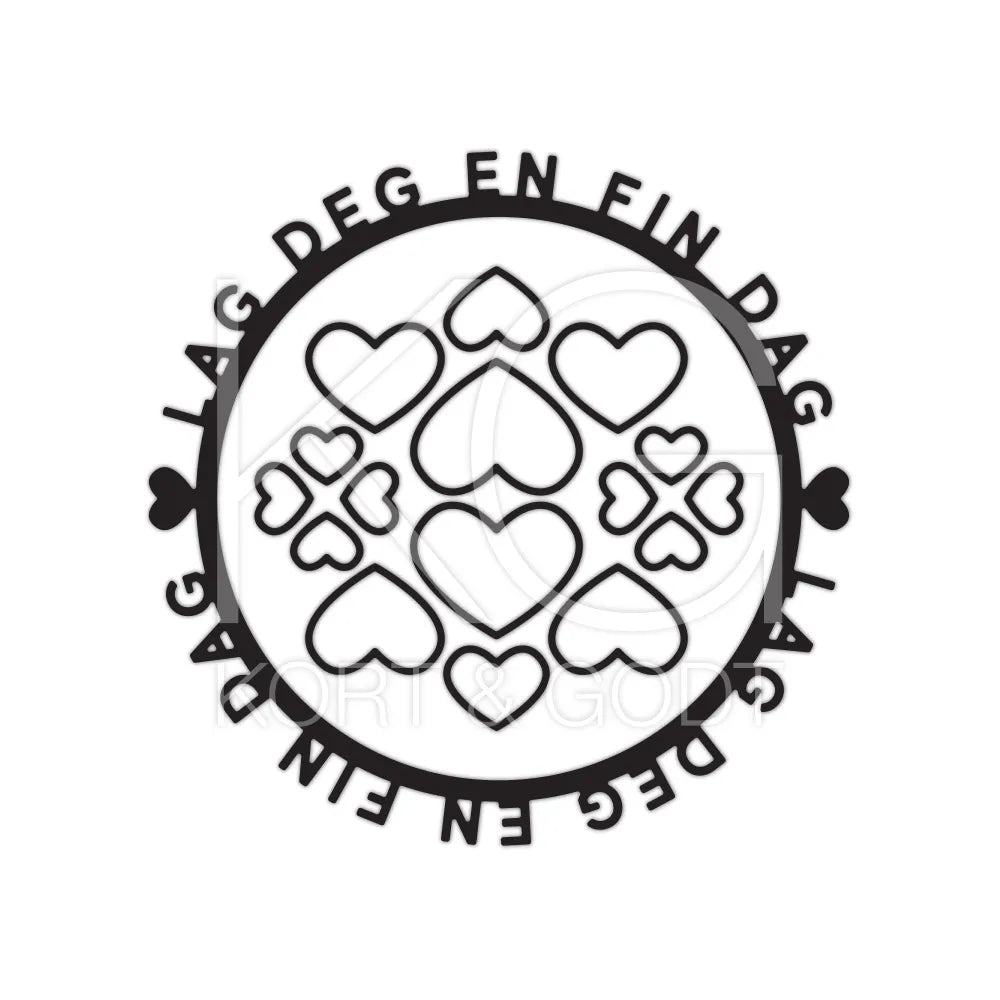 Kort & Godt - Dies - Lag deg en fin dag og hjerter