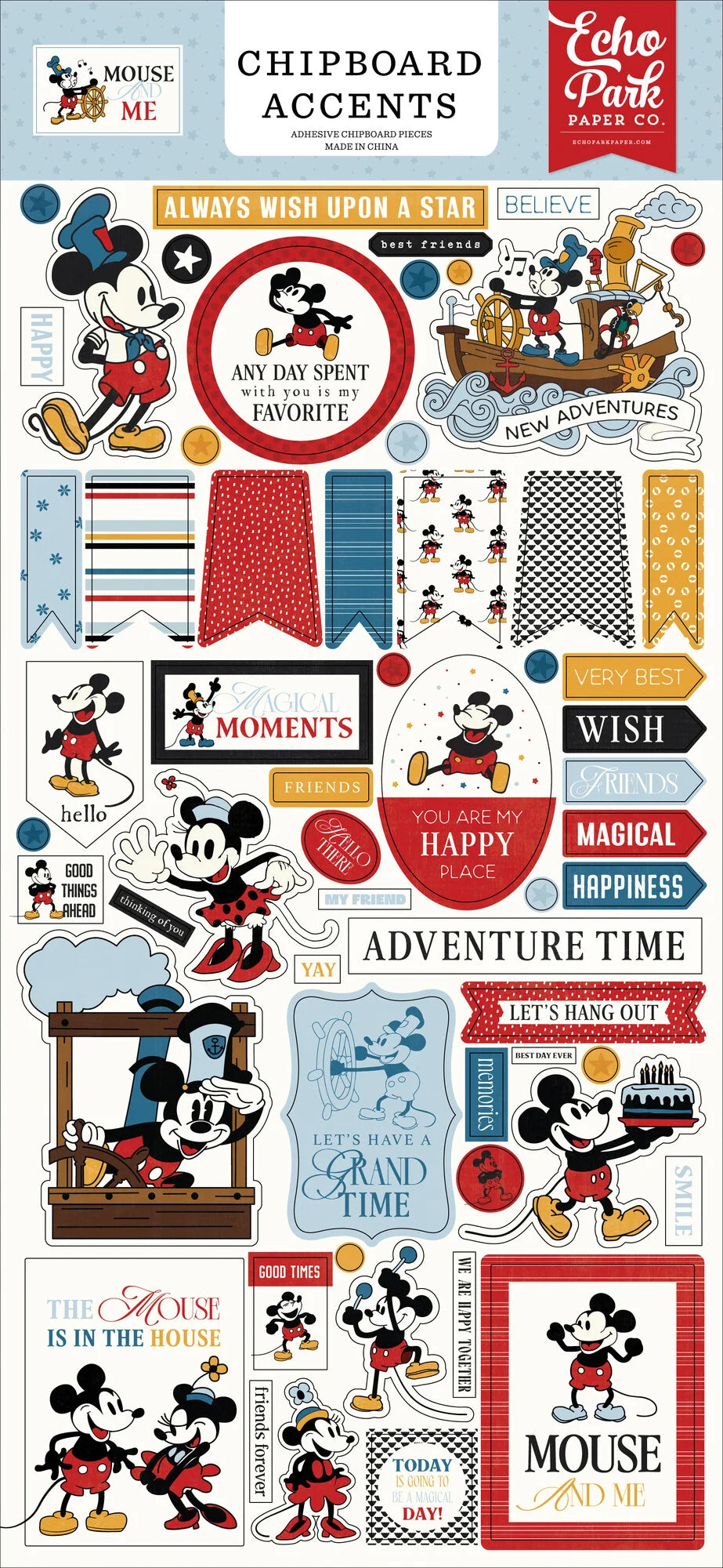 Echo Park - Mouse and Me - Chipboard Accents