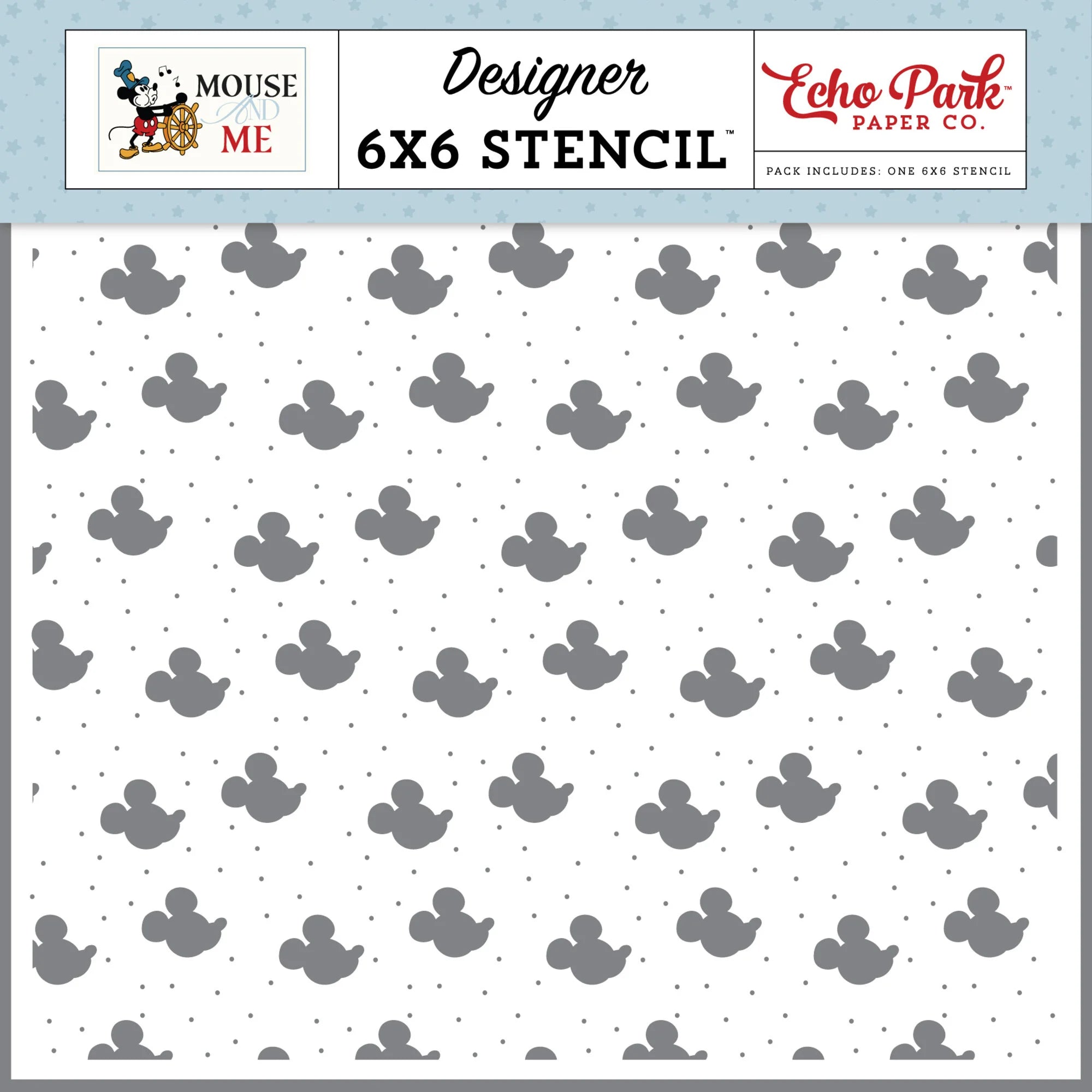 Echo Park - Stencil - Mouse and Me - Mouse profile - 6 x 6"