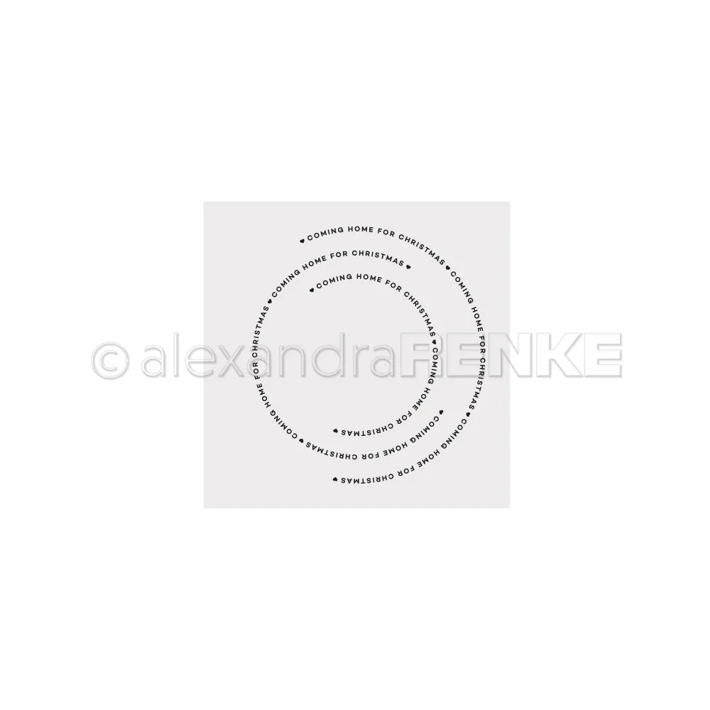 Alexandra Renke - Embossing Folder - Typo Coming home for christmas