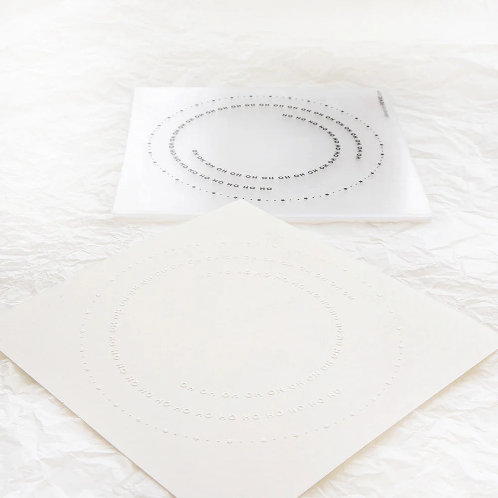 Alexandra Renke - Embossing Folder - Typo Ho Ho Ho