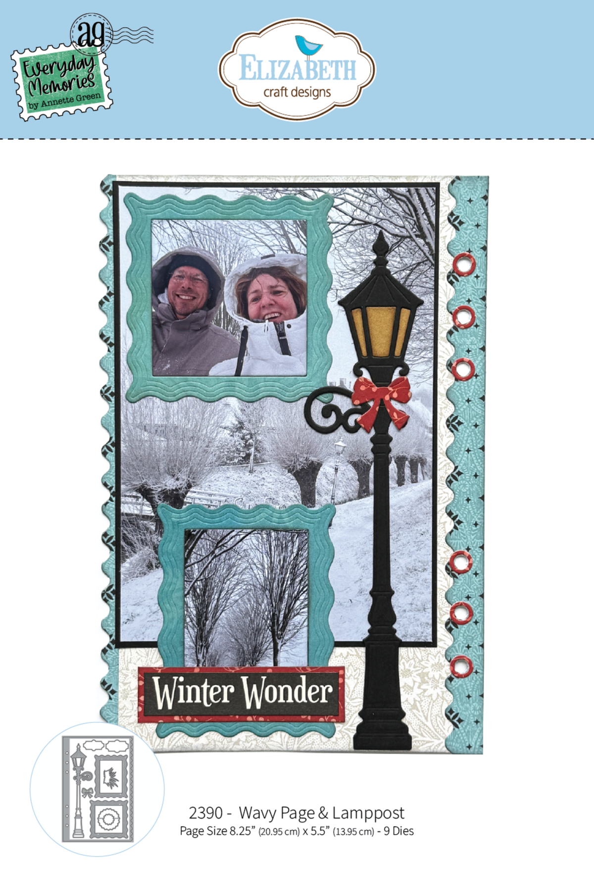 Elizabeth Craft - Comfy Cozy Die - Wavy Page & Lamppost by Everyday Memories