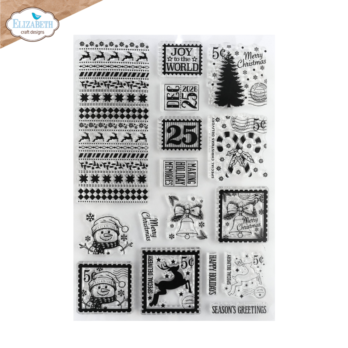 Elizabeth Crafts - Comfy Cozy Stamps - Seasonal Postage by Everyday Memories