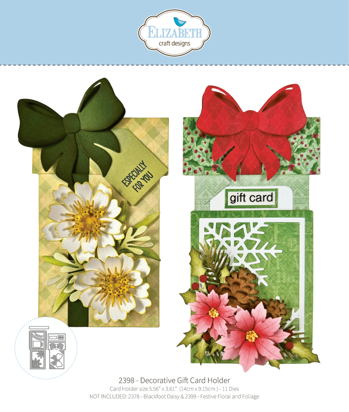 Elizabeth Craft - Dies - Gift Card Holder by Paper Flowers
