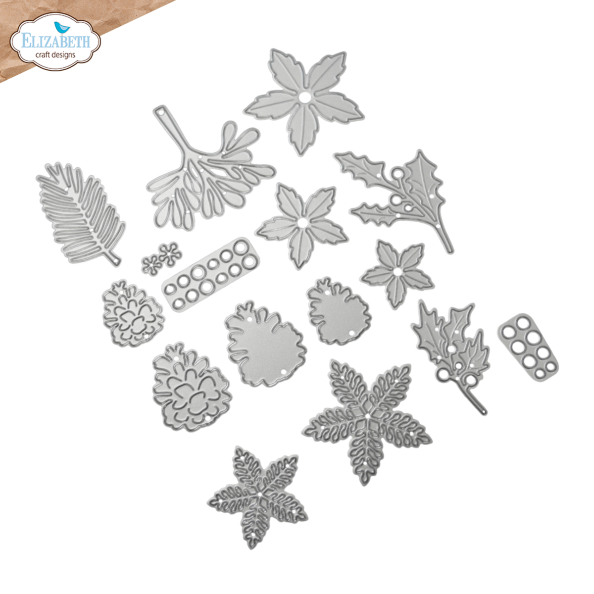 Elizabeth Craft - Dies - Festive Floral and Foliage by Paper Flowers