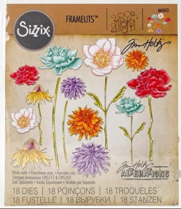 Sizzix - Tim Holtz Alterations - Thinlits - Flower Garden & Mini Bouquet