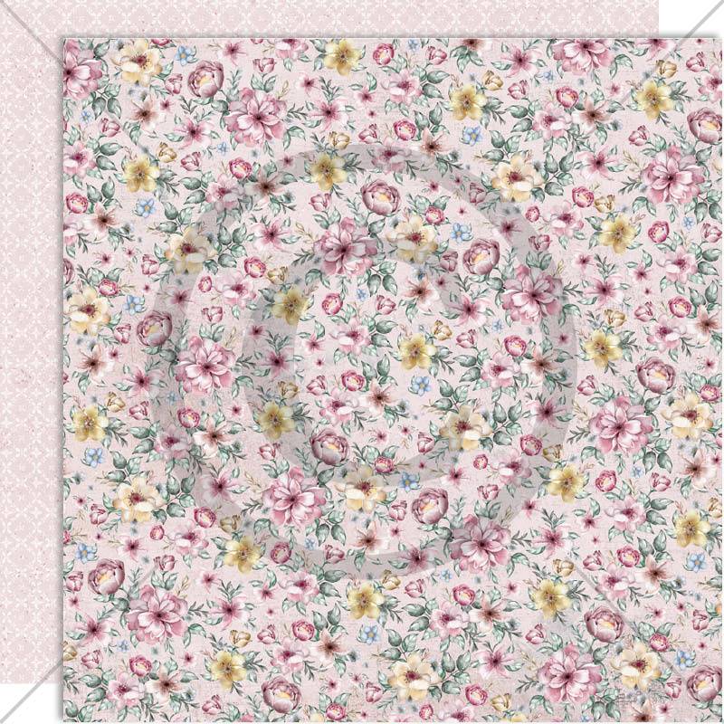Papirdesign - Fryd og glede - Festblomster, rosa  - 12 x 12"
