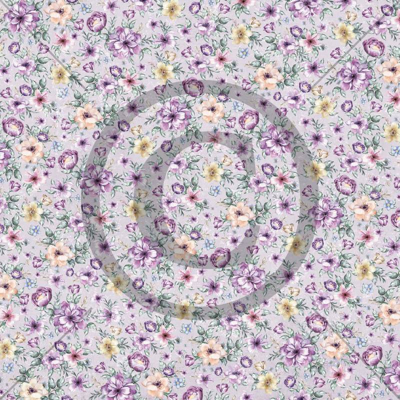Papirdesign - Fryd og glede - Festblomster, lilla - 12 x 12"