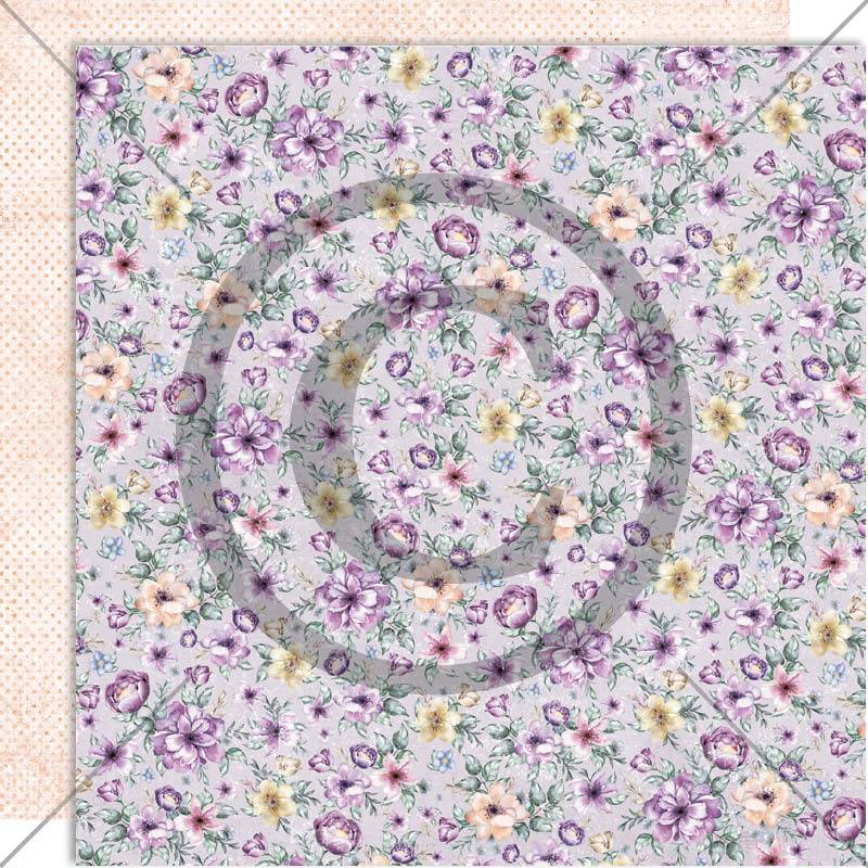 Papirdesign - Fryd og glede - Festblomster, lilla - 12 x 12"