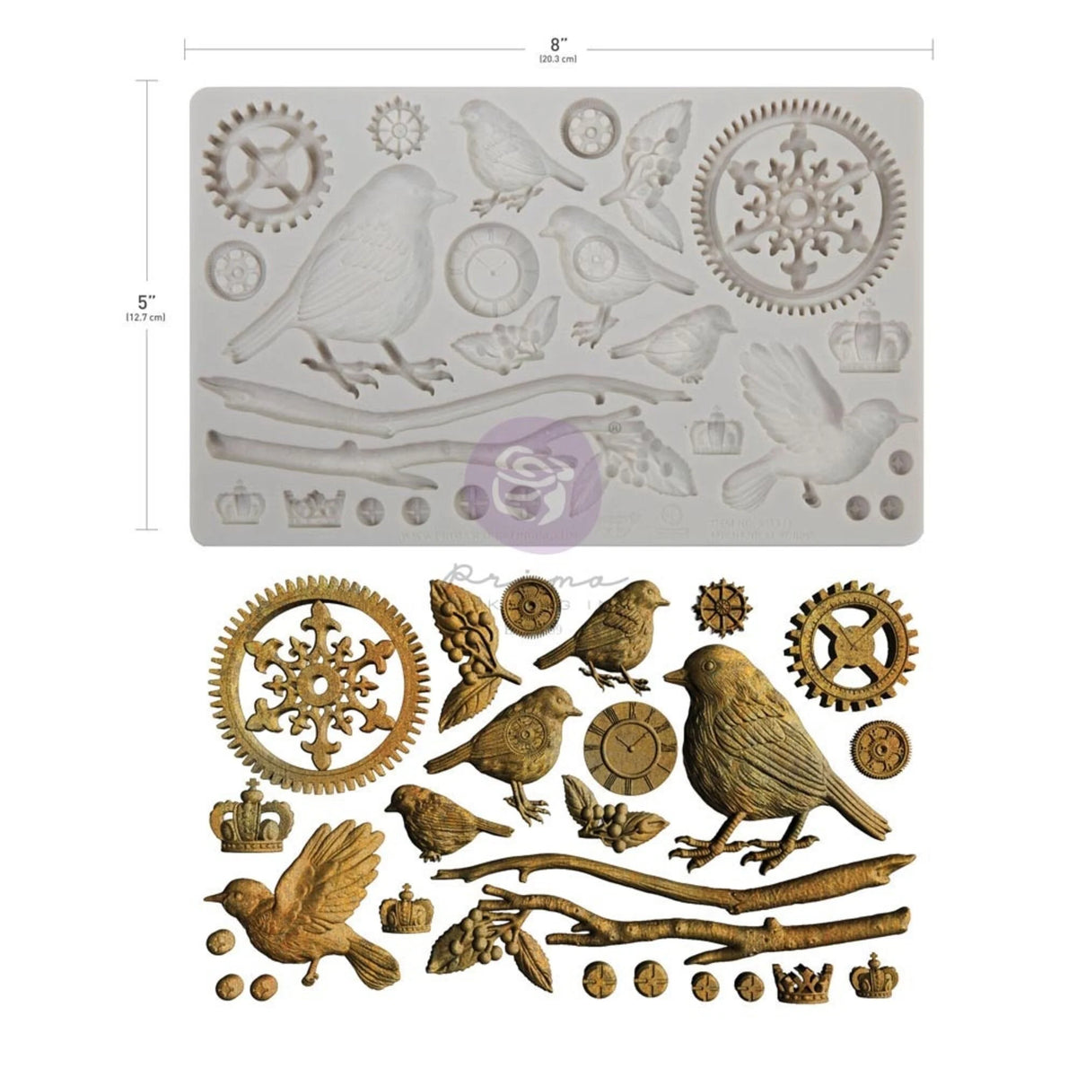 Prima - Finnabair Decor Mould - Mechanical Robins