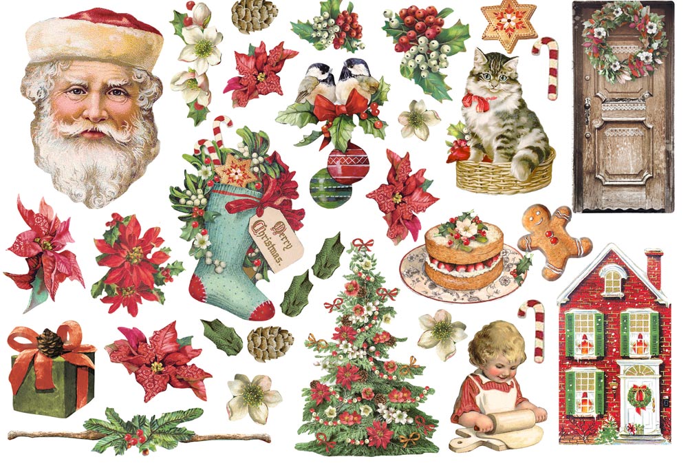 Stamperia - Classic Christmas - Adhesive Ephemera