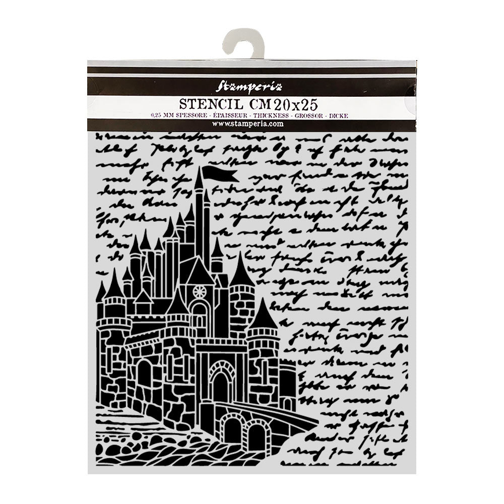 Stamperia - Thick Stencil 20x25 cm - Wonderland Castle