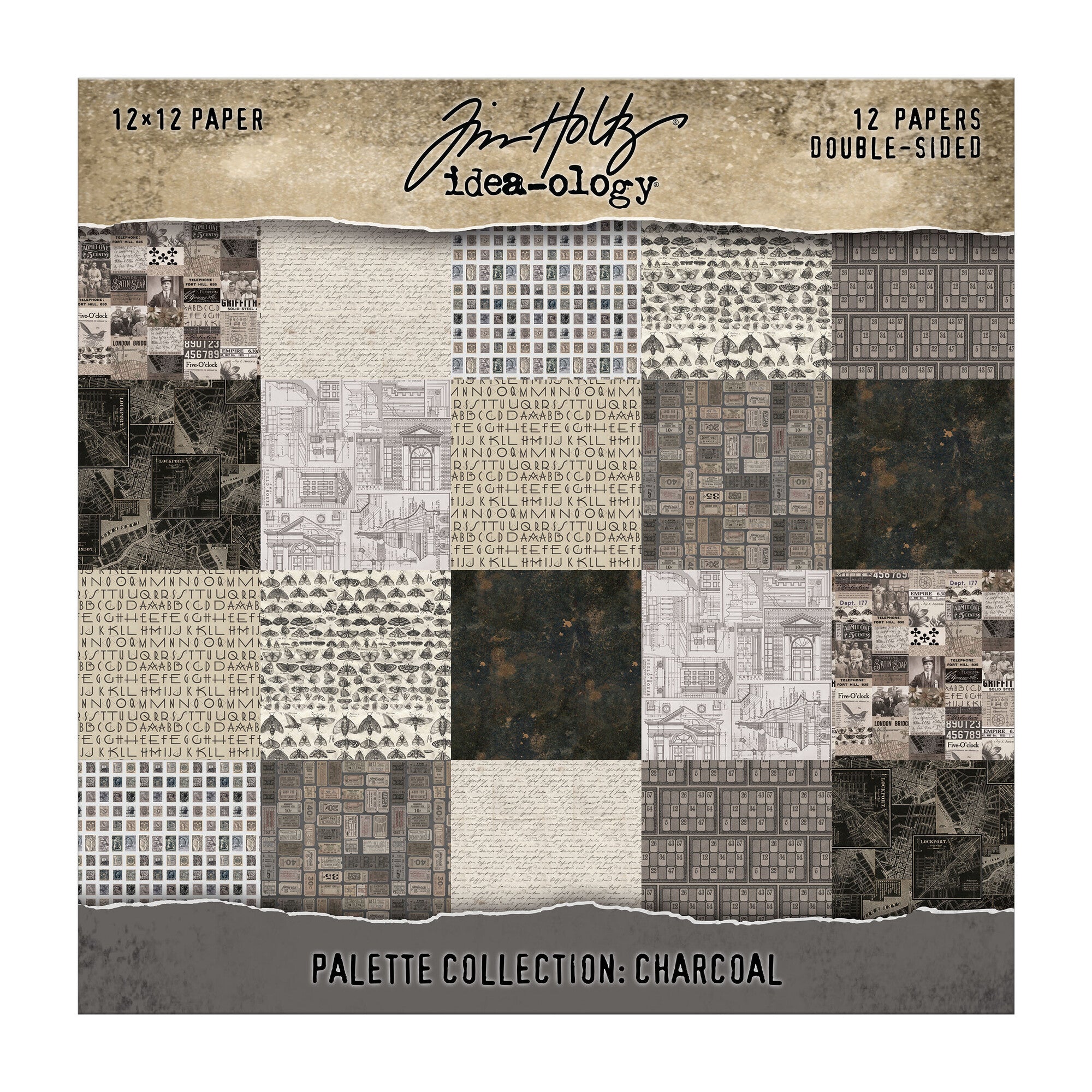 Tim Holtz - Idea-ology - Palette Collection - 12 x 12" - Charcoal