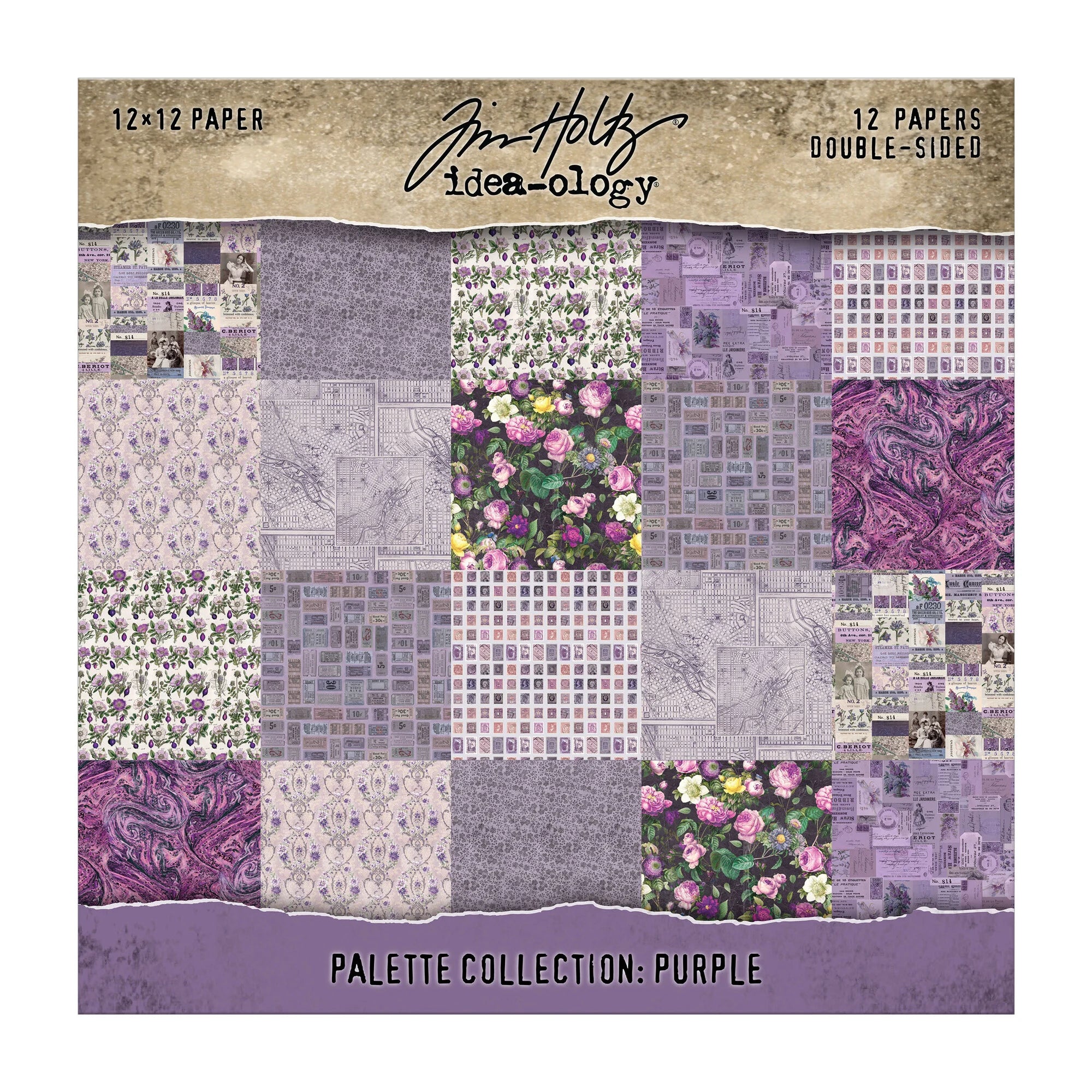 Tim Holtz - Idea-ology - Palette Collection - 12 x 12" - Purple